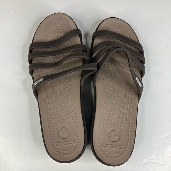 Crocs Strappy Slide Sandals Size 11 - Picture 6 of 9